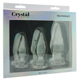 Crystal Premium Glass Tapered Anal Trainer Kit in Clear Anal Sex Toys > Butt Plugs - Tophatter Daily Deals