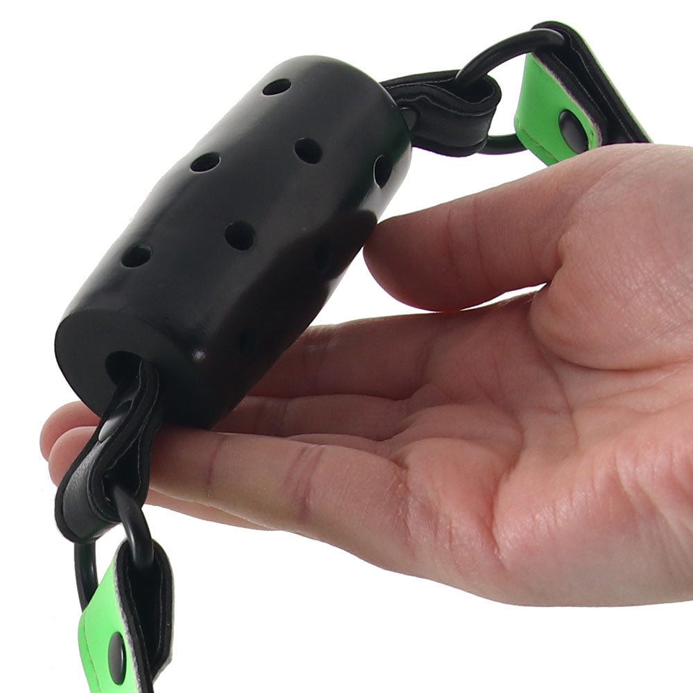 Ouch! Glow in the Dark Breathable Cylinder Gag Bondage and Fetish > Ball Gags & Mouth Restraints - Tophatter Daily Deals