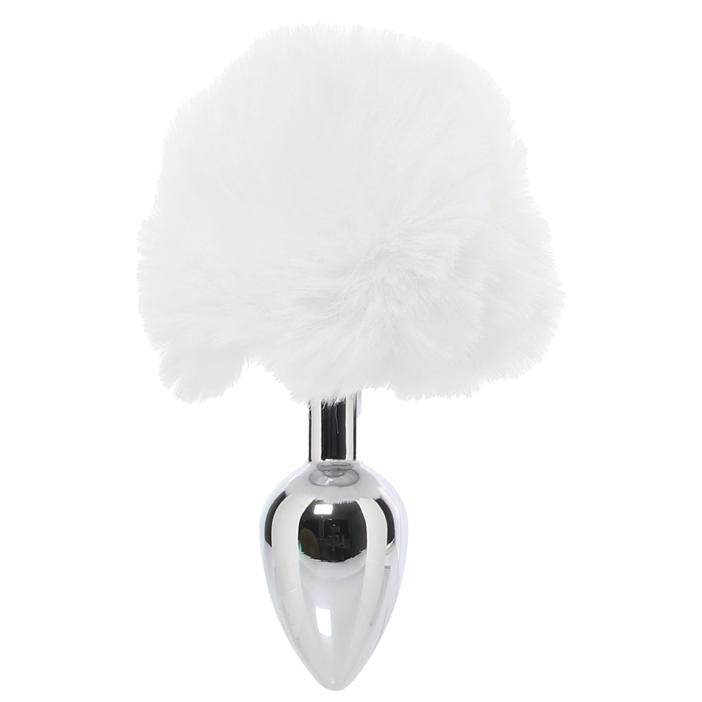 Gemsations 3 Inch Bunny Tail Butt Plug in Silver Anal Sex Toys > Butt Plugs - Tophatter Daily Deals
