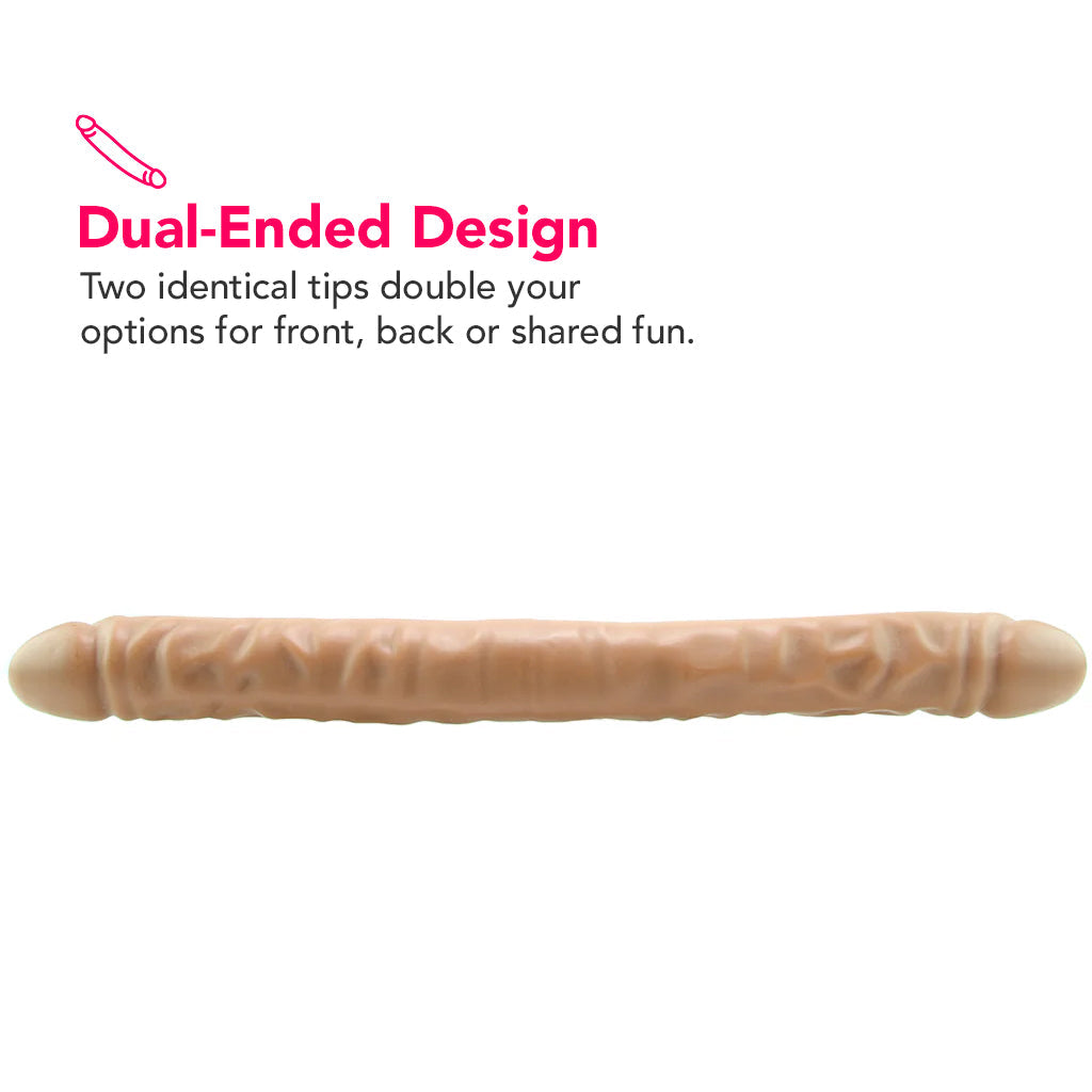 Dr. Skin 18 Inch Double Ended Dildo in Mocha Dildo Sex Toys > Double Ended Dildos - Tophatter Daily Deals