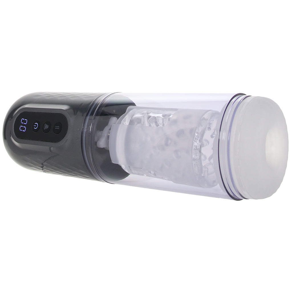 Pumped Vortex Auto Stroker in Gunmetal - Tophatter's Adult Sex Toys Online Male Masturbators > Auto Strokers - Tophatter Daily Deals