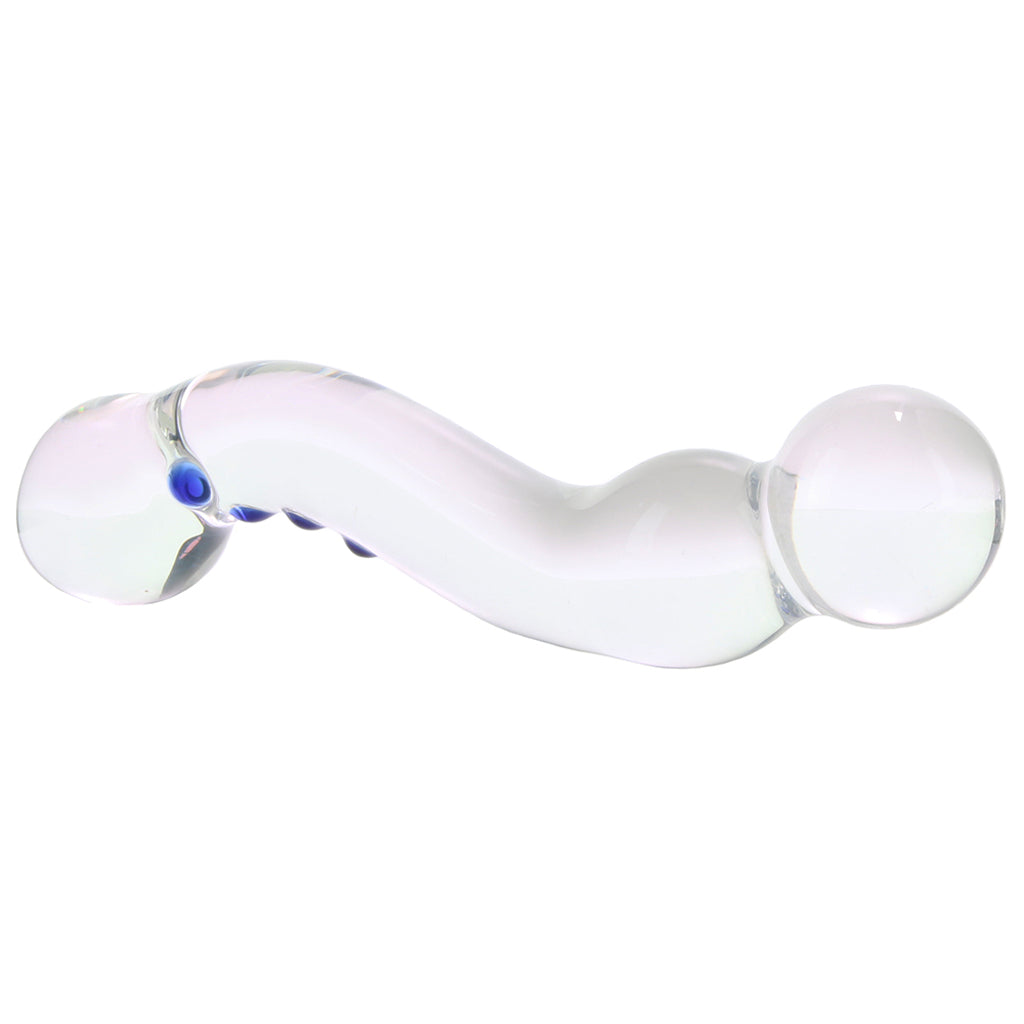 gläs 6 Inch Curved G-Spot Nubby Glass Dildo - Tophatter's Adult Products Dildo Sex Toys > Pyrex Glass Dildos - Tophatter Daily Deals