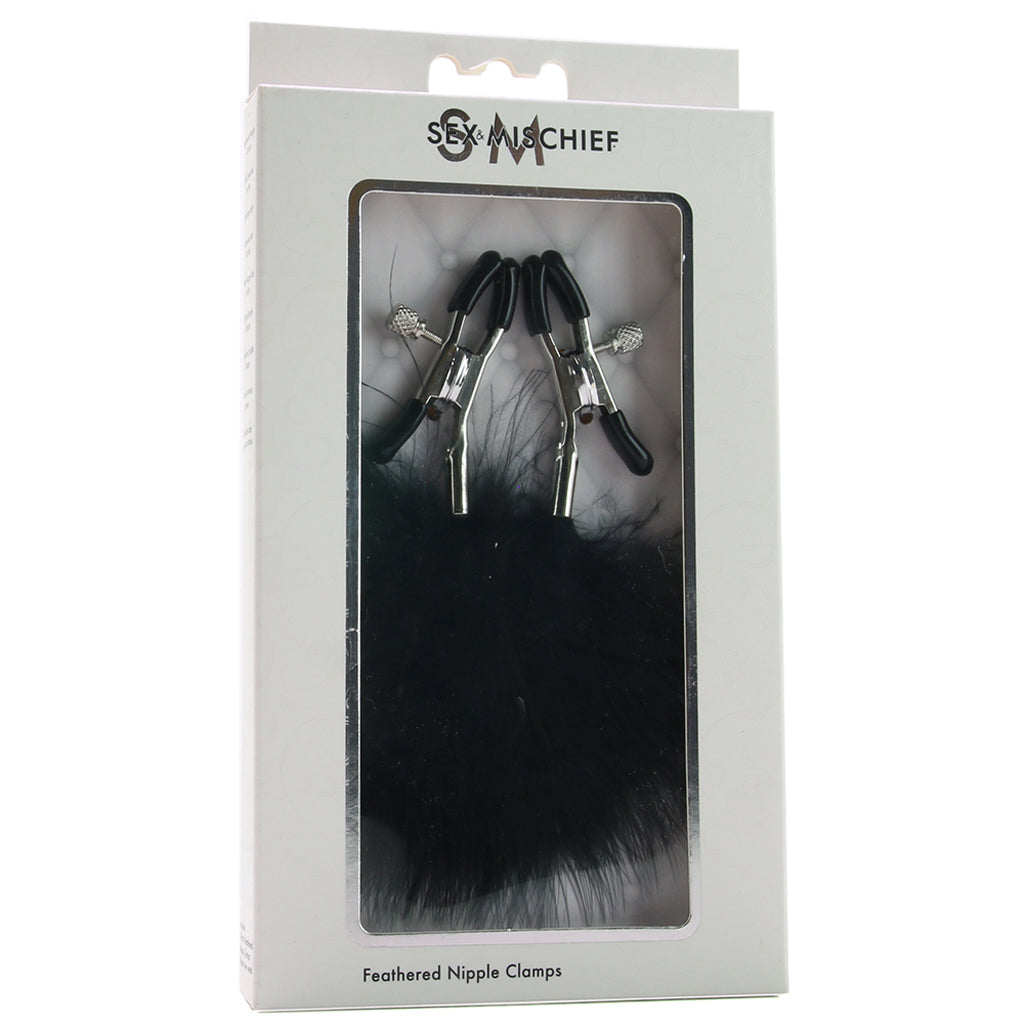 Feathered Nipple Clamps - Tophatter's Adult Products Bondage and Fetish > Nipple Stimulators & Clamps - Tophatter Daily Deals
