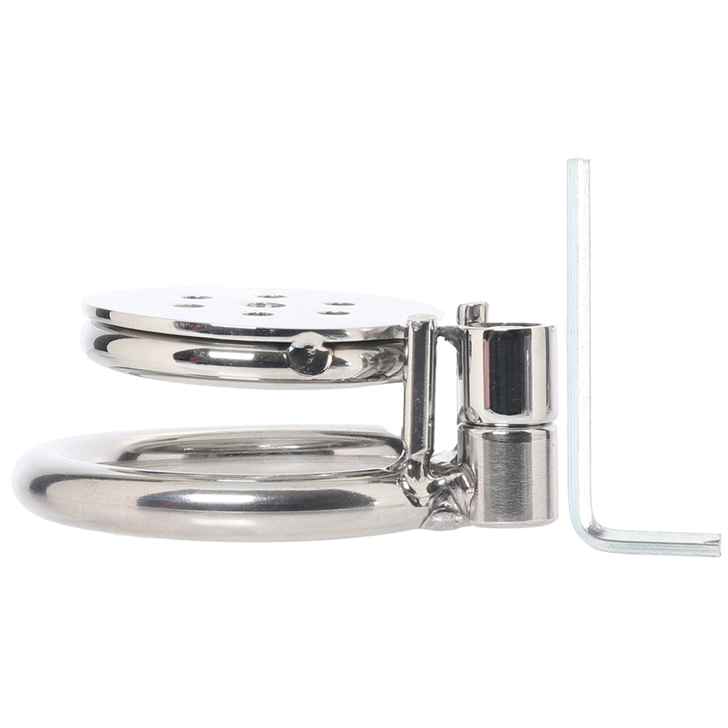 Lockmaster Flat Inverted Chastity Cage Bondage and Fetish > Cock and Ball Devices - Tophatter Daily Deals