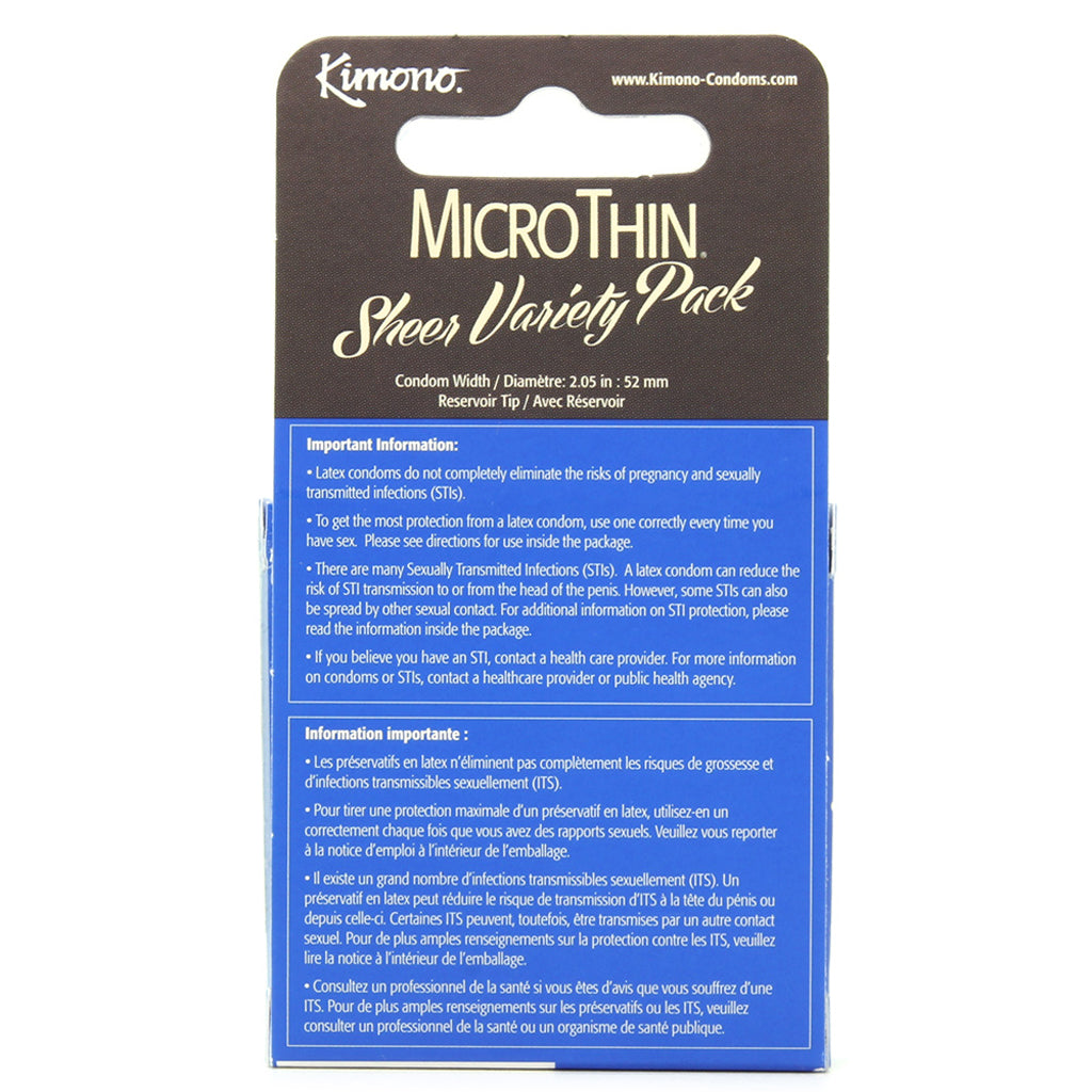 MicroThin Sheer Variety Pack Condoms in 3 Pack Condoms - Tophatter Daily Deals