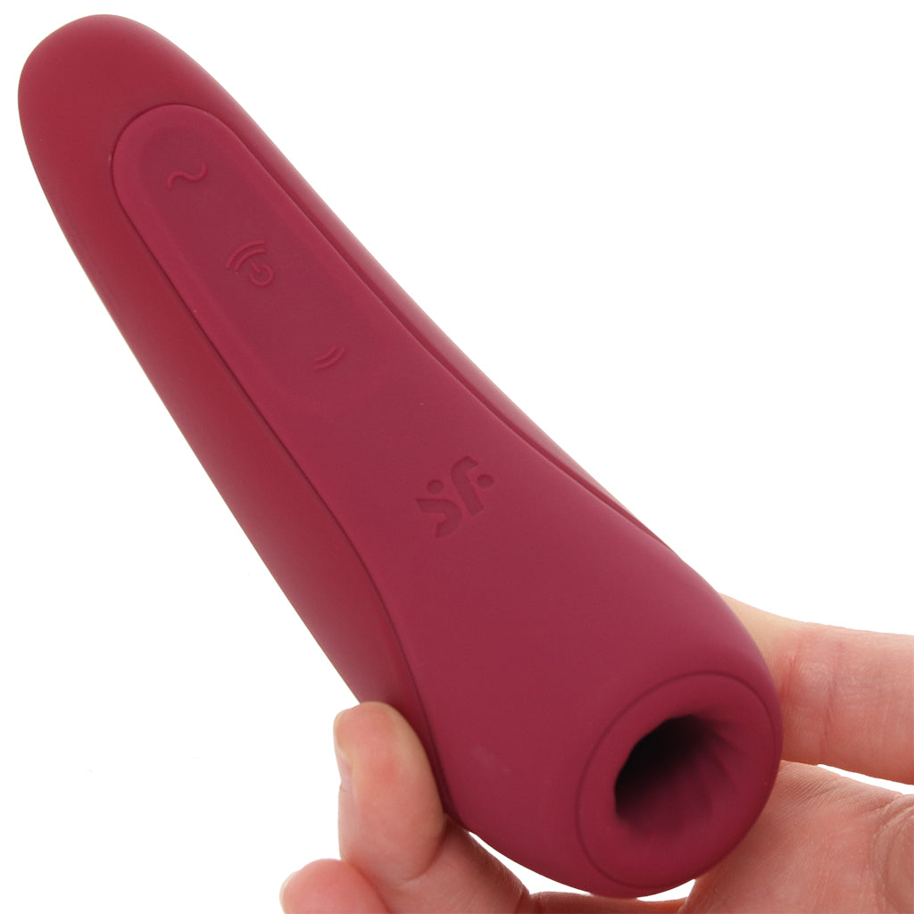 Satisfyer Curvy 1+ Air Pulse Stimulator in Rose Red Vibrators > Clitoral Stimulators - Tophatter Daily Deals