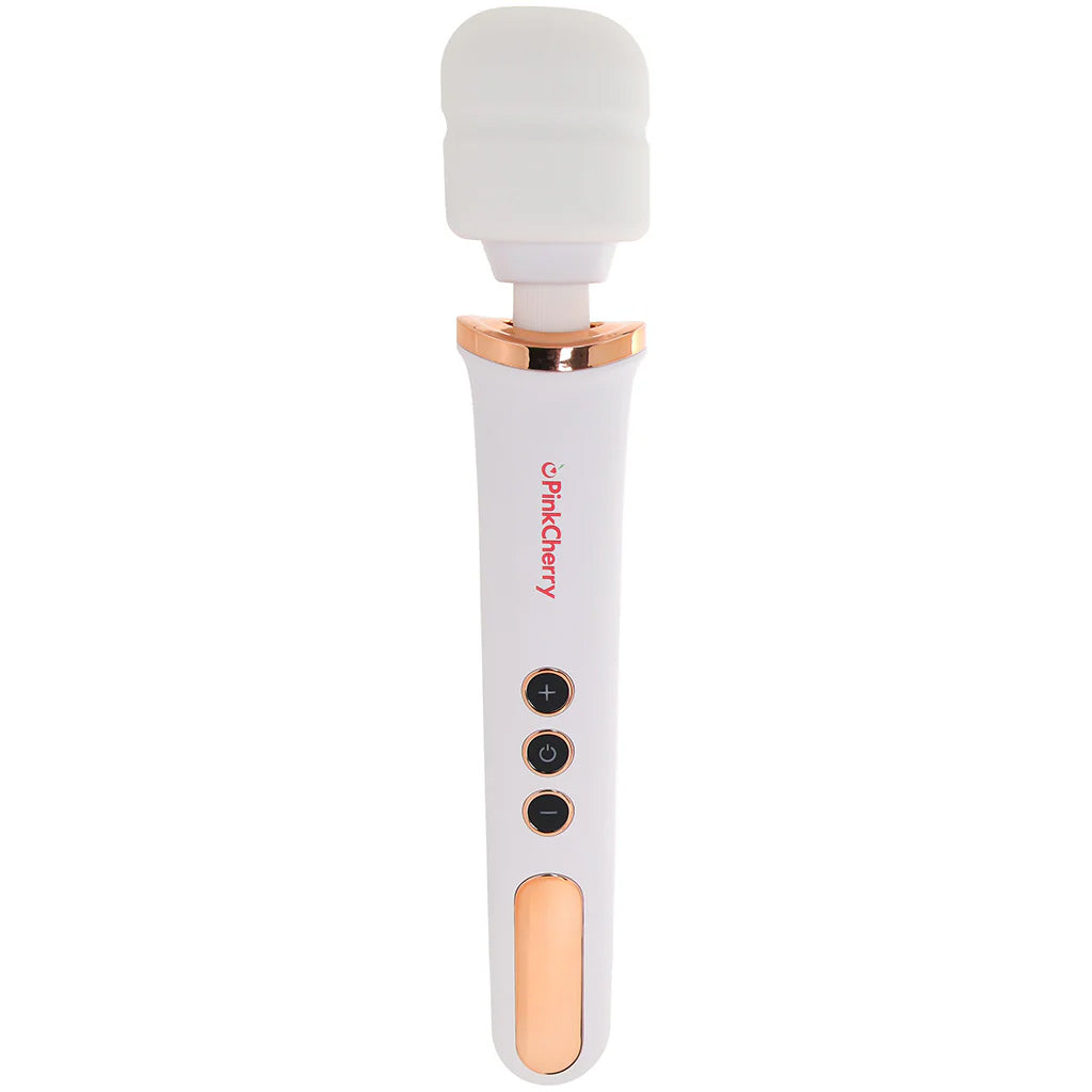 PinkCherry Rechargeable Wand in White Vibrators > Wands - Tophatter Daily Deals