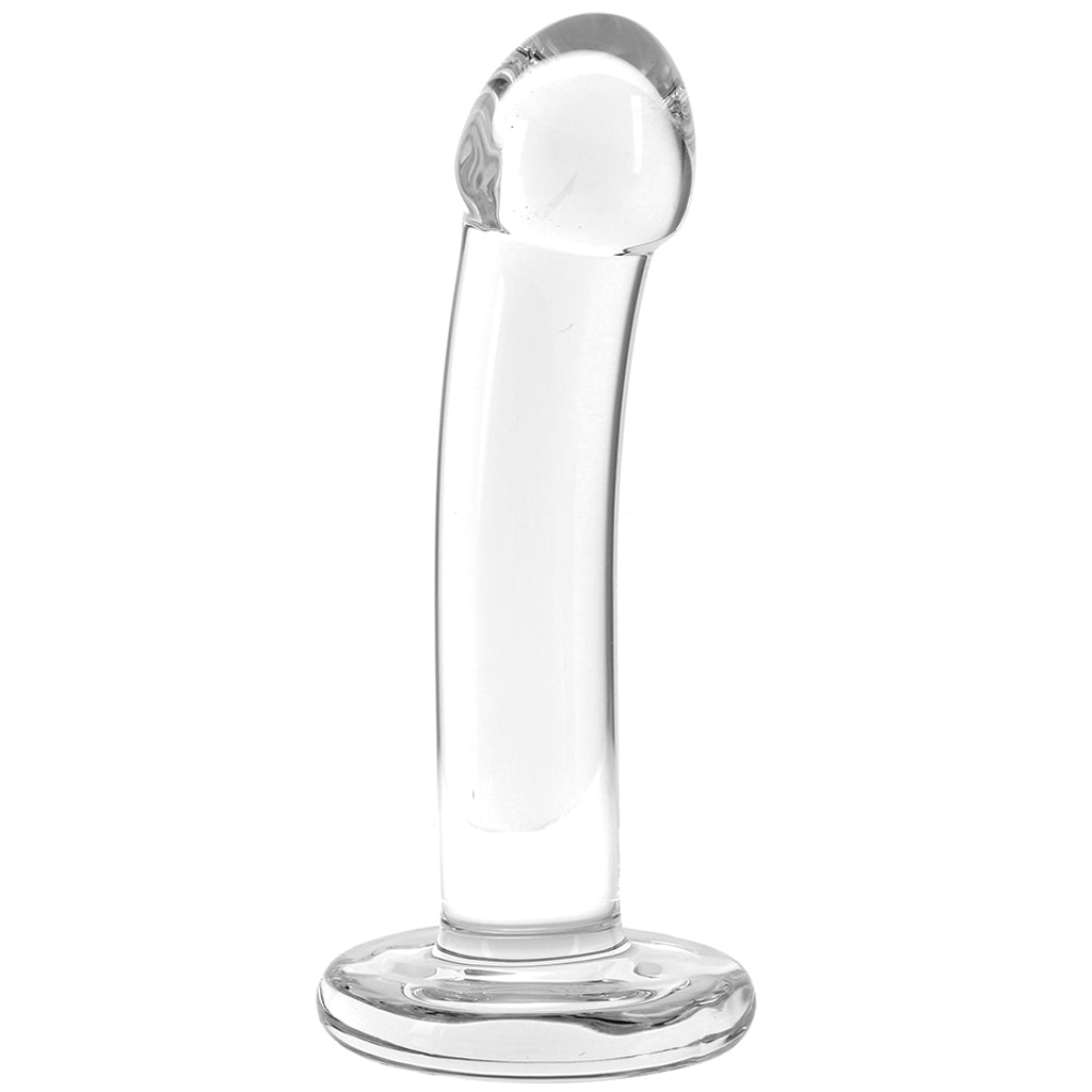 Blown Basic Curve 6 Inch Glass Dildo in Clear - Tophatter's Adult Products Dildo Sex Toys > G-Spot Dildos - Tophatter Daily Deals
