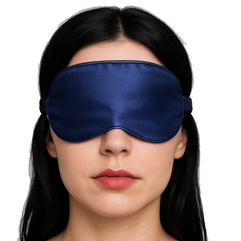 Ouch! Satin Blindfold in Navy Blue Bondage and Fetish > Pleasure Masks and Dress Up Play - Tophatter Daily Deals