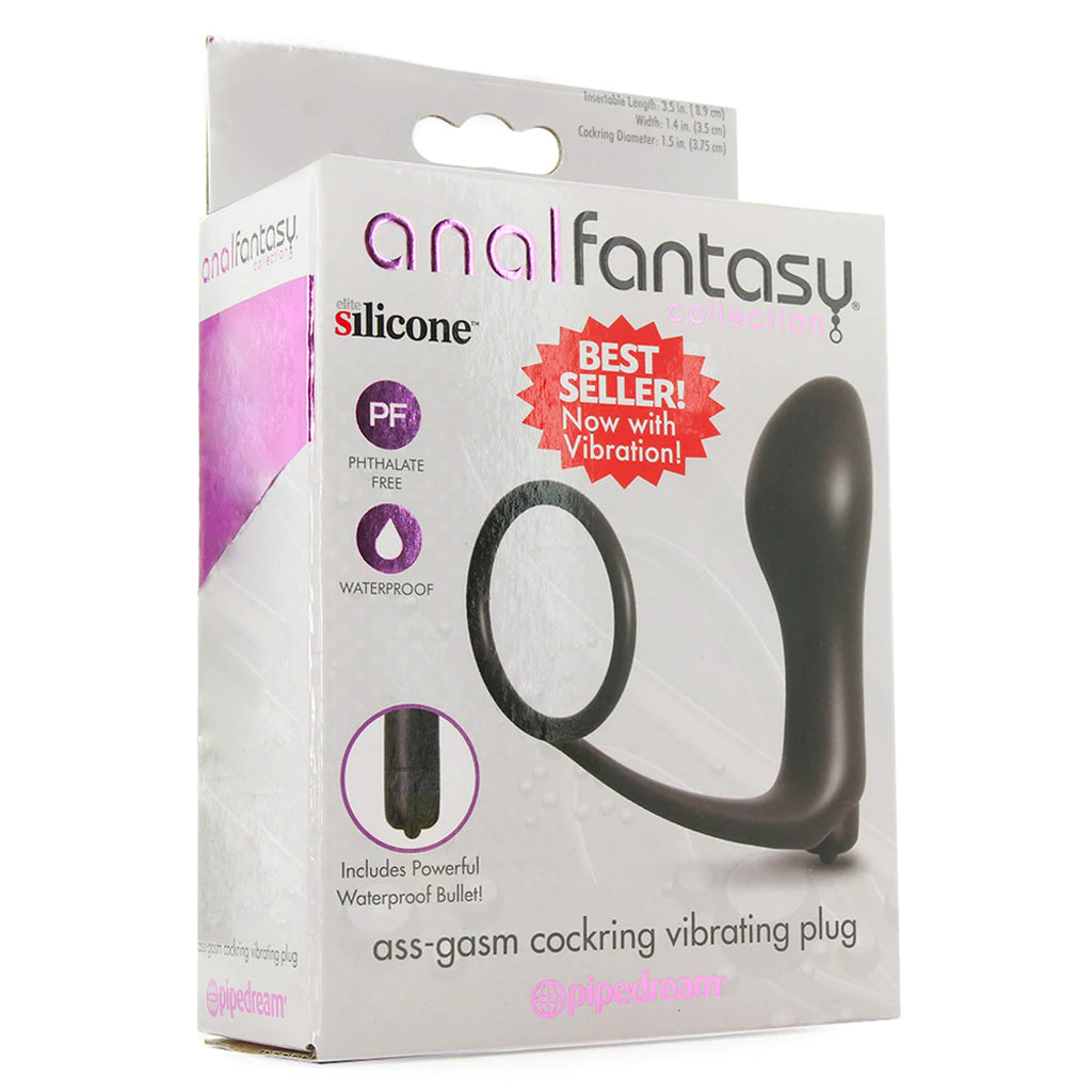 Ass-Gasm Vibrating Cock Ring Plug Anal Sex Toys > Anal Vibrators - Tophatter Daily Deals