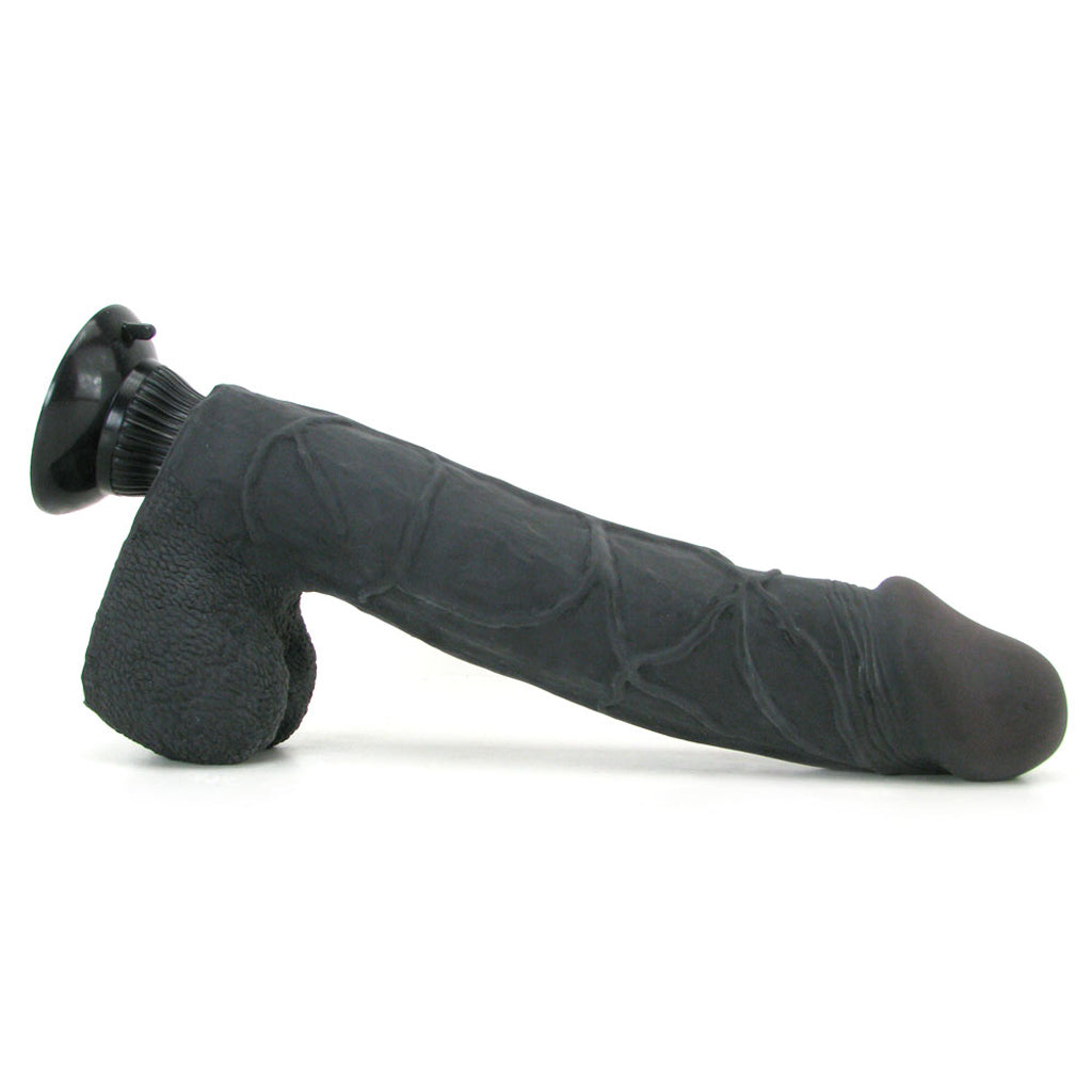 Real Feel Deluxe 12 Inch Vibrating Wall Banger Dildo in Bla Vibrators > Realistic Vibrator Dildos - Tophatter Daily Deals