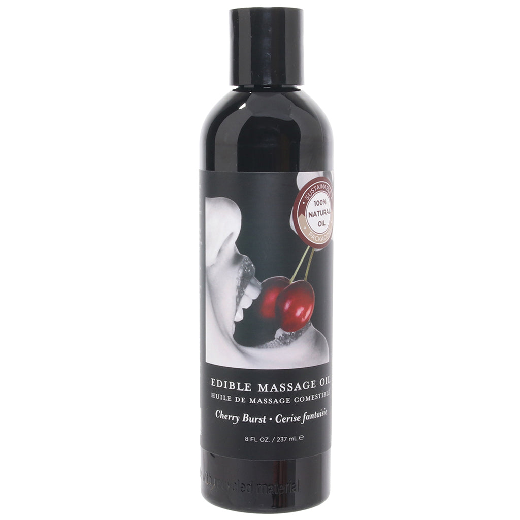 Edible Massage Oil 8oz/236ml in Cherry Sensual Love > Massage - Tophatter Daily Deals