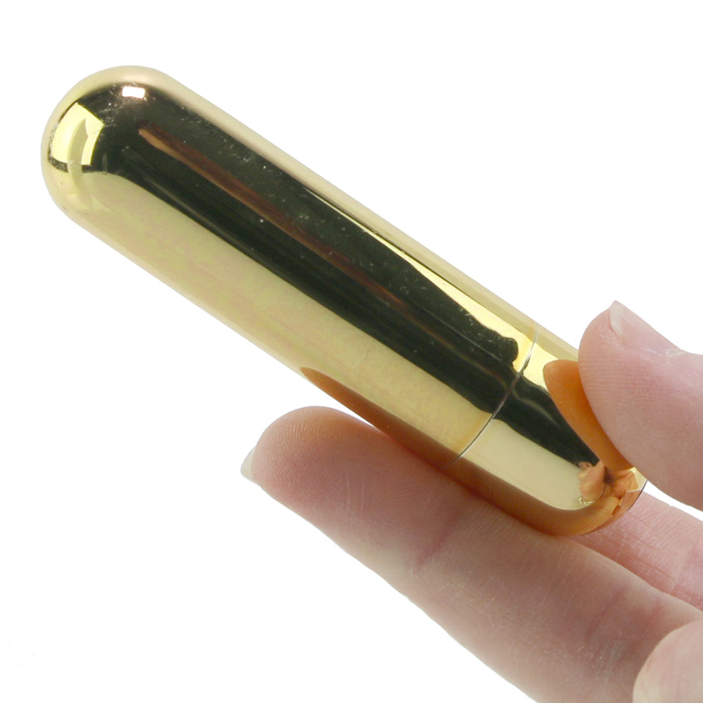 Rechargeable Hideaway Bullet Vibe in Gold Vibrators > Bullet and Egg Vibrators - Tophatter Daily Deals