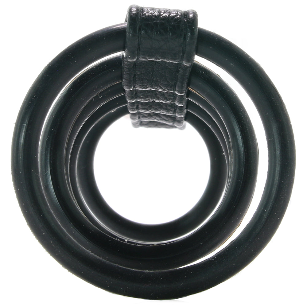 Blue Line 5 Ring Rubber Gates of Hell Cock Cage with Lead Bondage and Fetish > Tools & Accessories - Tophatter Daily Deals