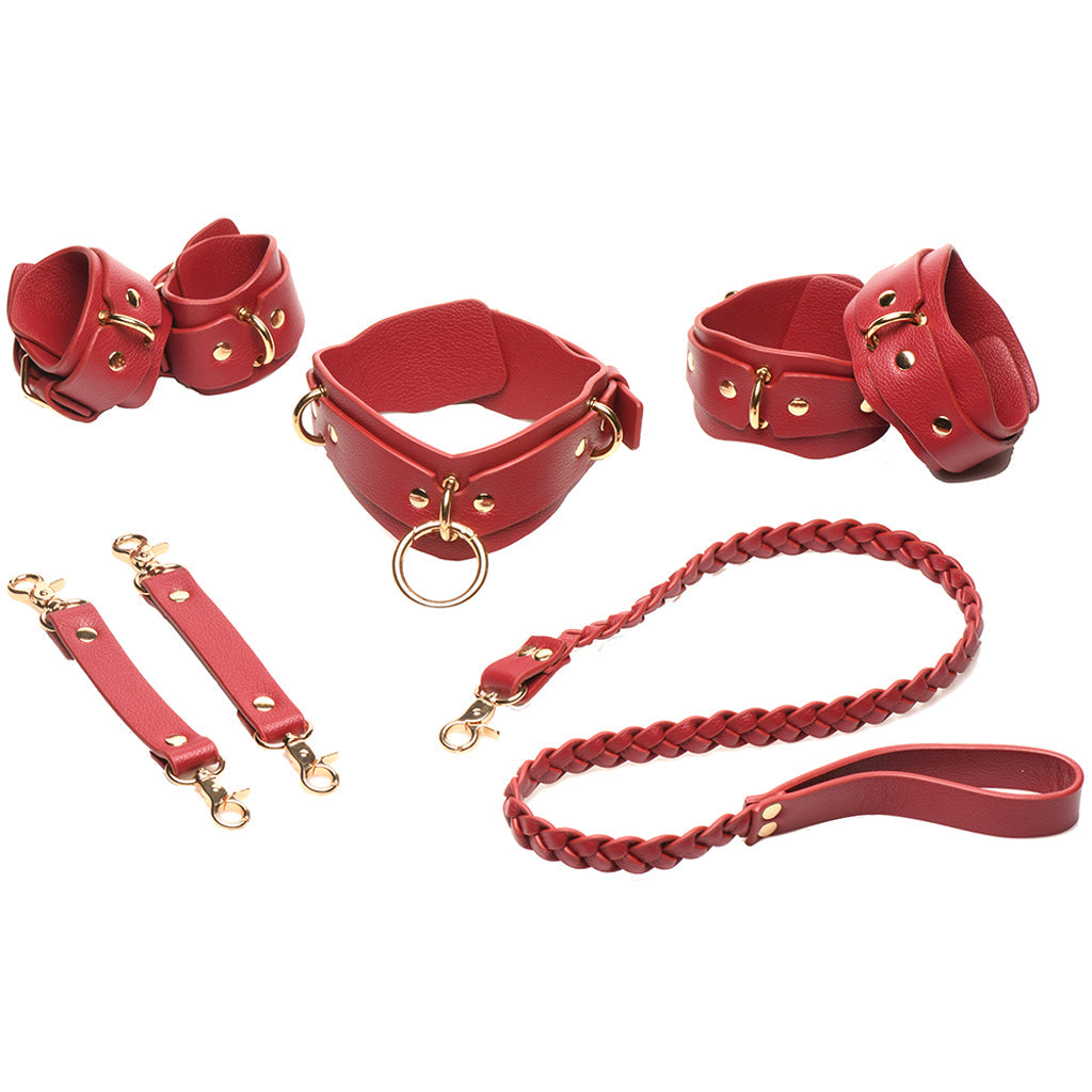 Bedroom Bliss Lover's Restraints Set in Red Bondage and Fetish > Starter BDSM Kits - Tophatter Daily Deals