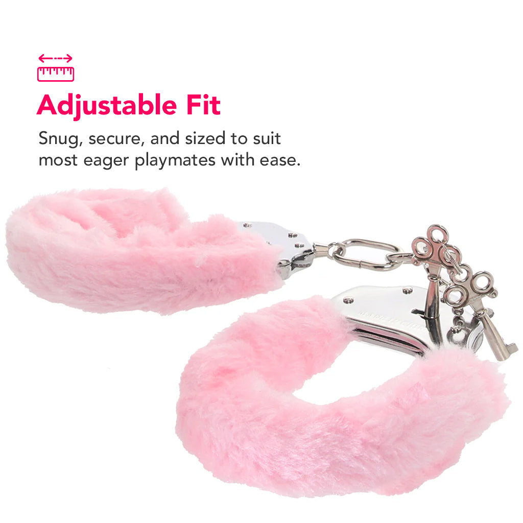 Tempasia Beginner Fuzzy Cuffs in Pink Bondage and Fetish > Wrist and Ankle Cuffs - Tophatter Daily Deals