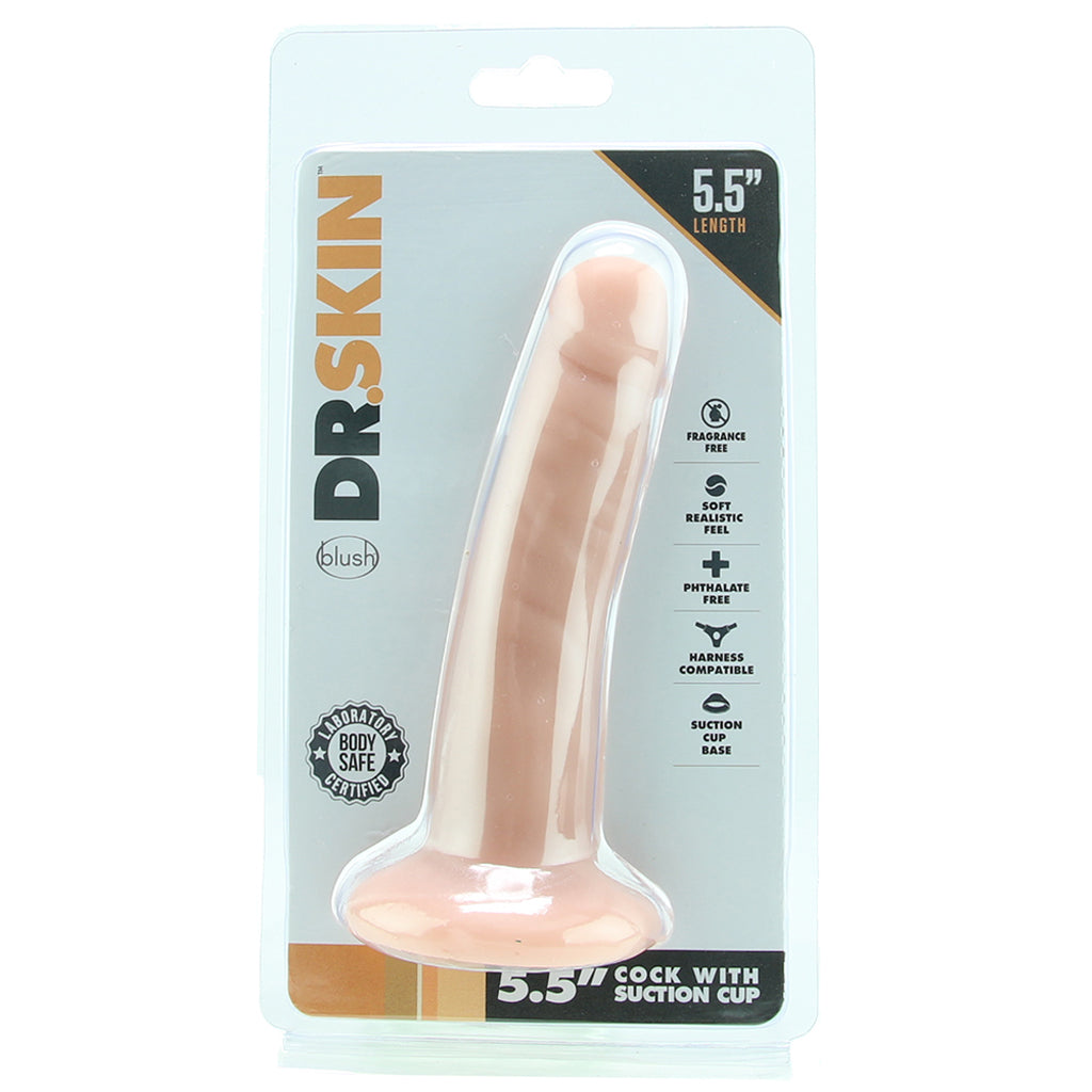 Dr. Skin 5.5 Inch Cock with Suction Cup in Beige - Tophatter's Adult Products Dildo Sex Toys > Realistic Dildos - Tophatter Daily Deals