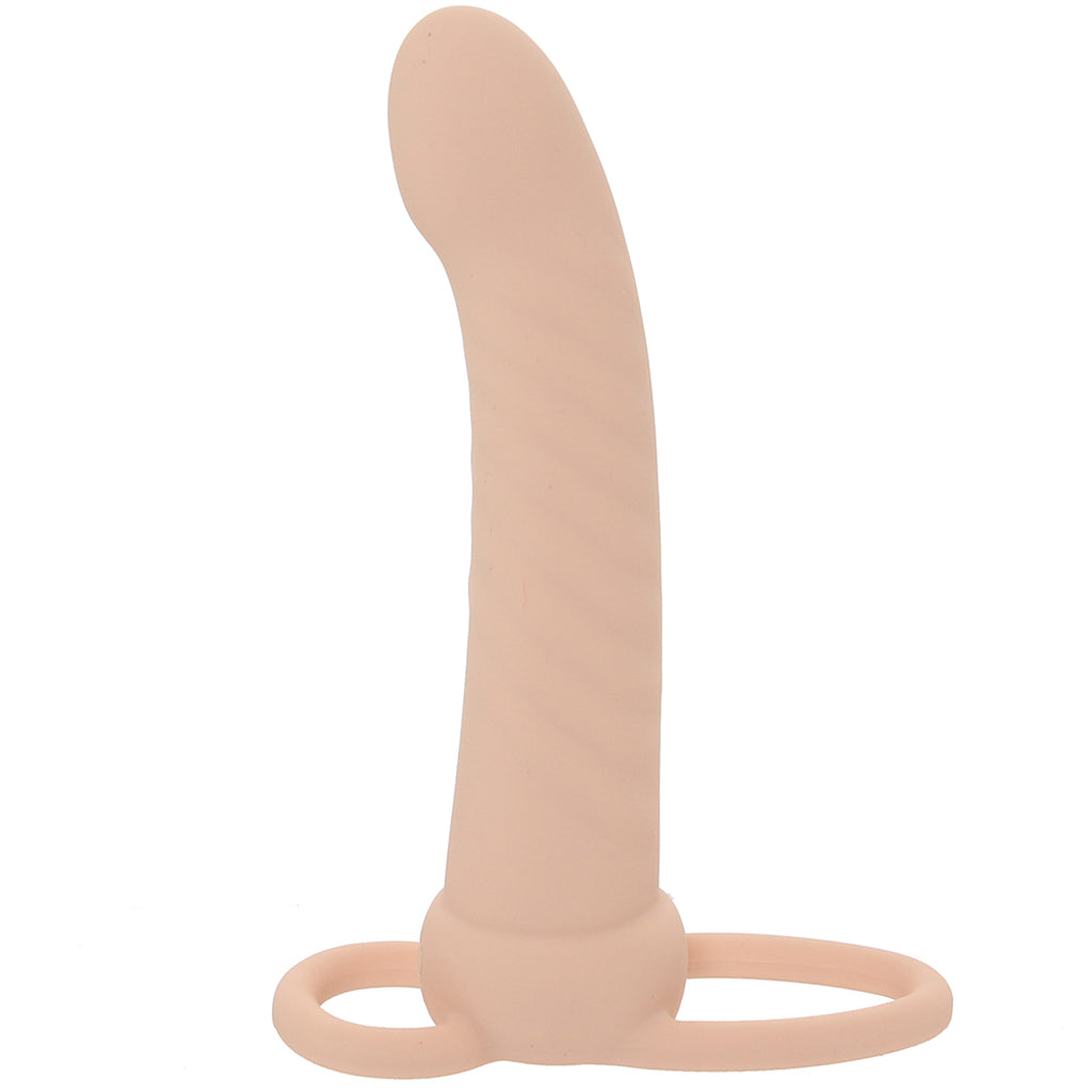 Performance Maxx Ribbed Dual Penetrator Vibe in Light - Tophatter's Vibrator Deals Online Anal Sex Toys > Anal Vibrators - Tophatter Daily Deals