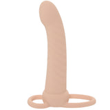 Performance Maxx Ribbed Dual Penetrator Vibe in Light - Tophatter's Vibrator Deals Online Anal Sex Toys > Anal Vibrators - Tophatter Daily Deals