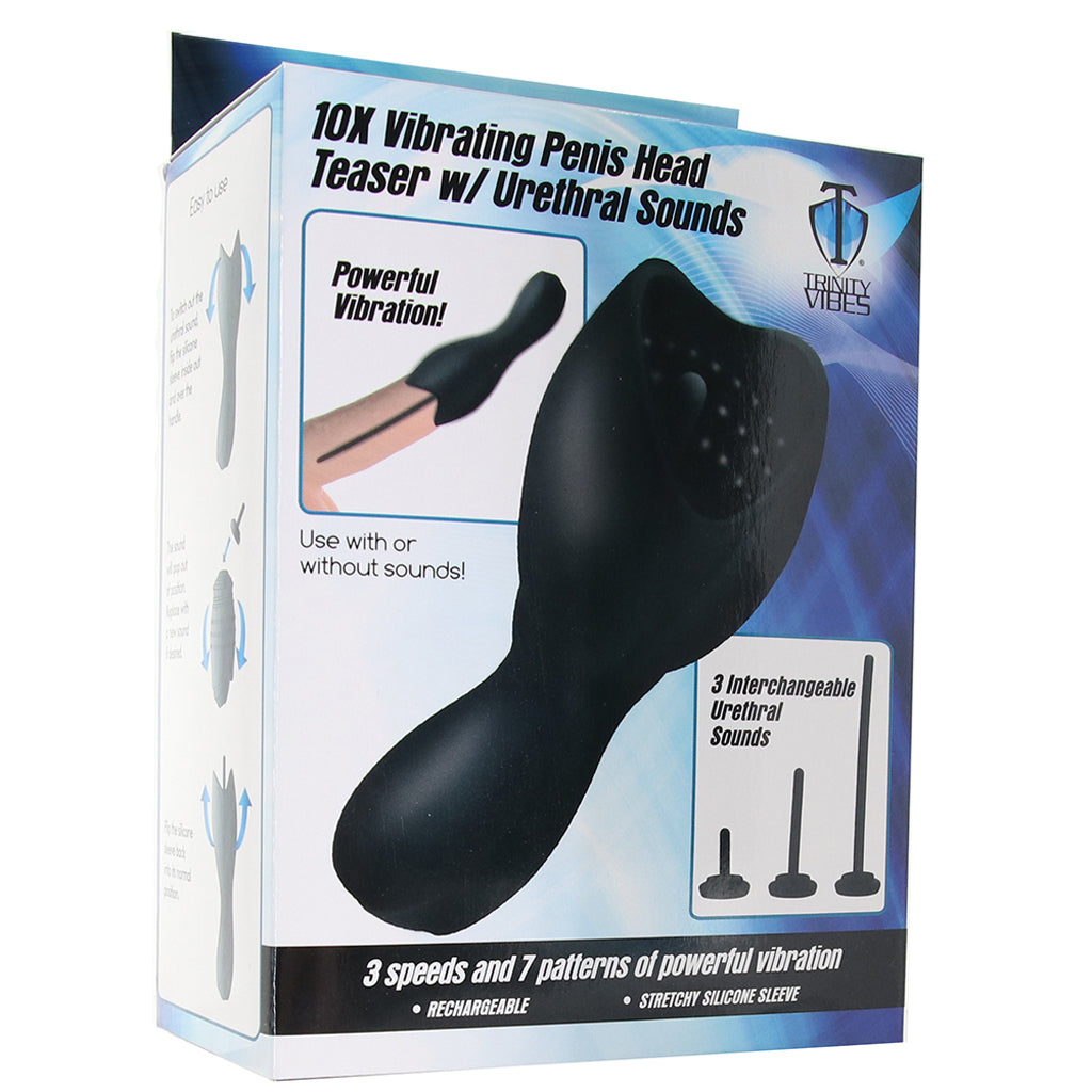 Trinity Vibes Penis Head Teaser with Urethral Sounds - Tophatter's Vibrator Deals Online Male Masturbators > Vibrating - Tophatter Daily Deals