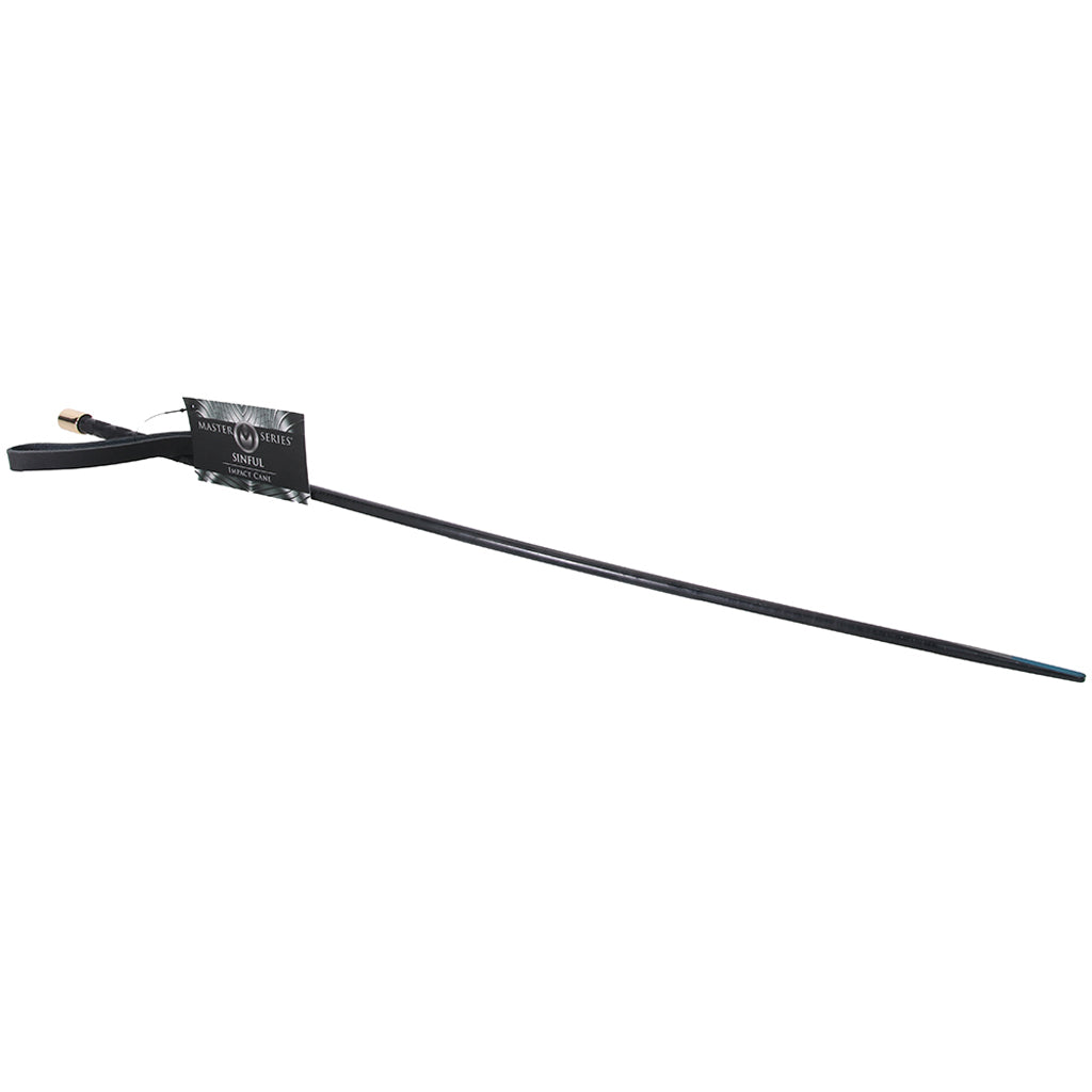 Master Series Sinful Impact Cane in Black Bondage and Fetish > Whips and Crops - Tophatter Daily Deals