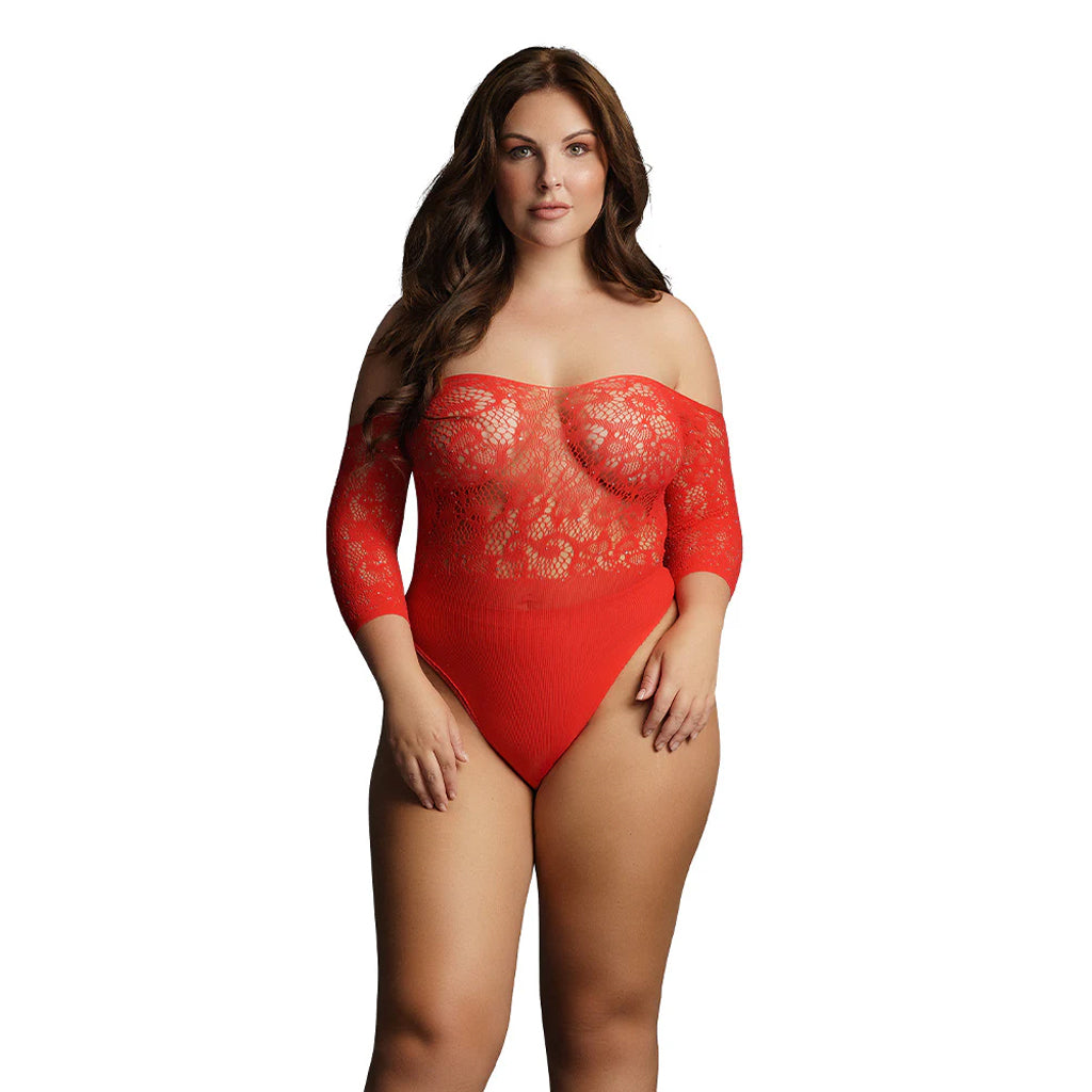 Le Désir Red Crotchless Rhinestone Teddy XL - Tophatter's Adult Products Lingerie > Lingerie - Tophatter Daily Deals