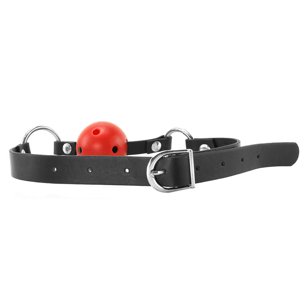 Lux Fetish Breathable Ball Gag in Red Bondage and Fetish > Ball Gags & Mouth Restraints - Tophatter Daily Deals