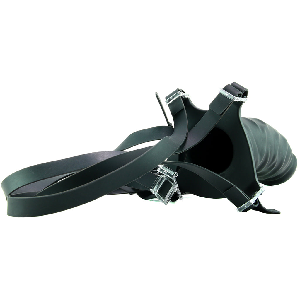 Extreme 7 Inch Silicone Hollow Strap-On in Black Dildo Sex Toys > Strap-On and Harnesses - Tophatter Daily Deals