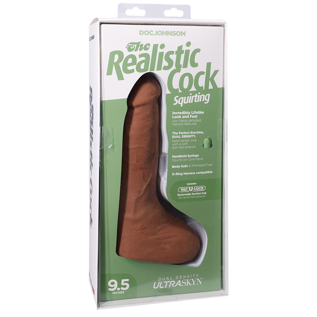 The Realistic 9.5 Inch Squirting Cock in Caramel - Tophatter's Adult Sex Toys Online Dildo Sex Toys > Realistic Dildos - Tophatter Daily Deals