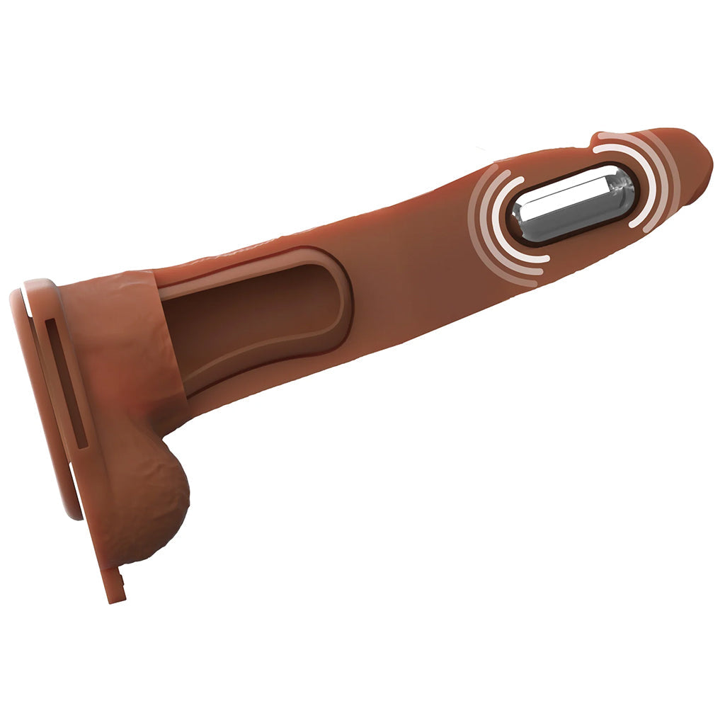 Fantasy X-tensions 8 Inch Hollow Strap-On Vibe in Brown Male Enhancement > Extenders and Sleeves - Tophatter Daily Deals