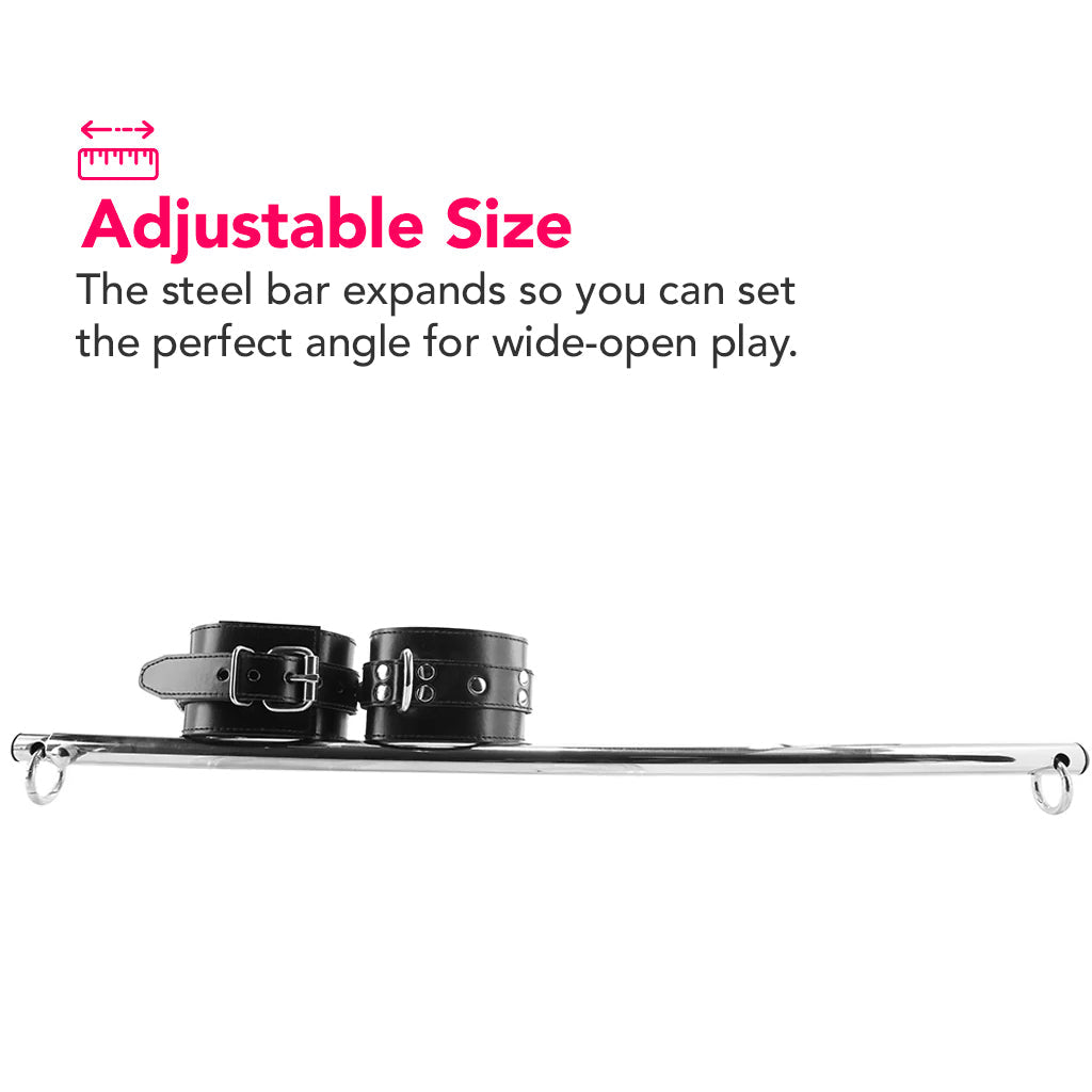 Adjustable Leg Spreader Bar in Black Bondage and Fetish > Restraints - Tophatter Daily Deals