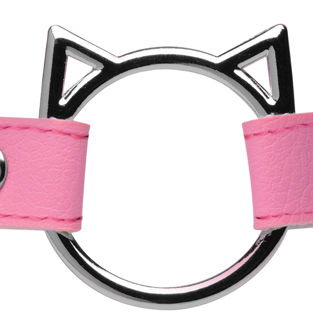Master Series Kinky Kitty Slim Choker in Pink - Tophatter's Adult Products Bondage and Fetish > Tools & Accessories - Tophatter Daily Deals