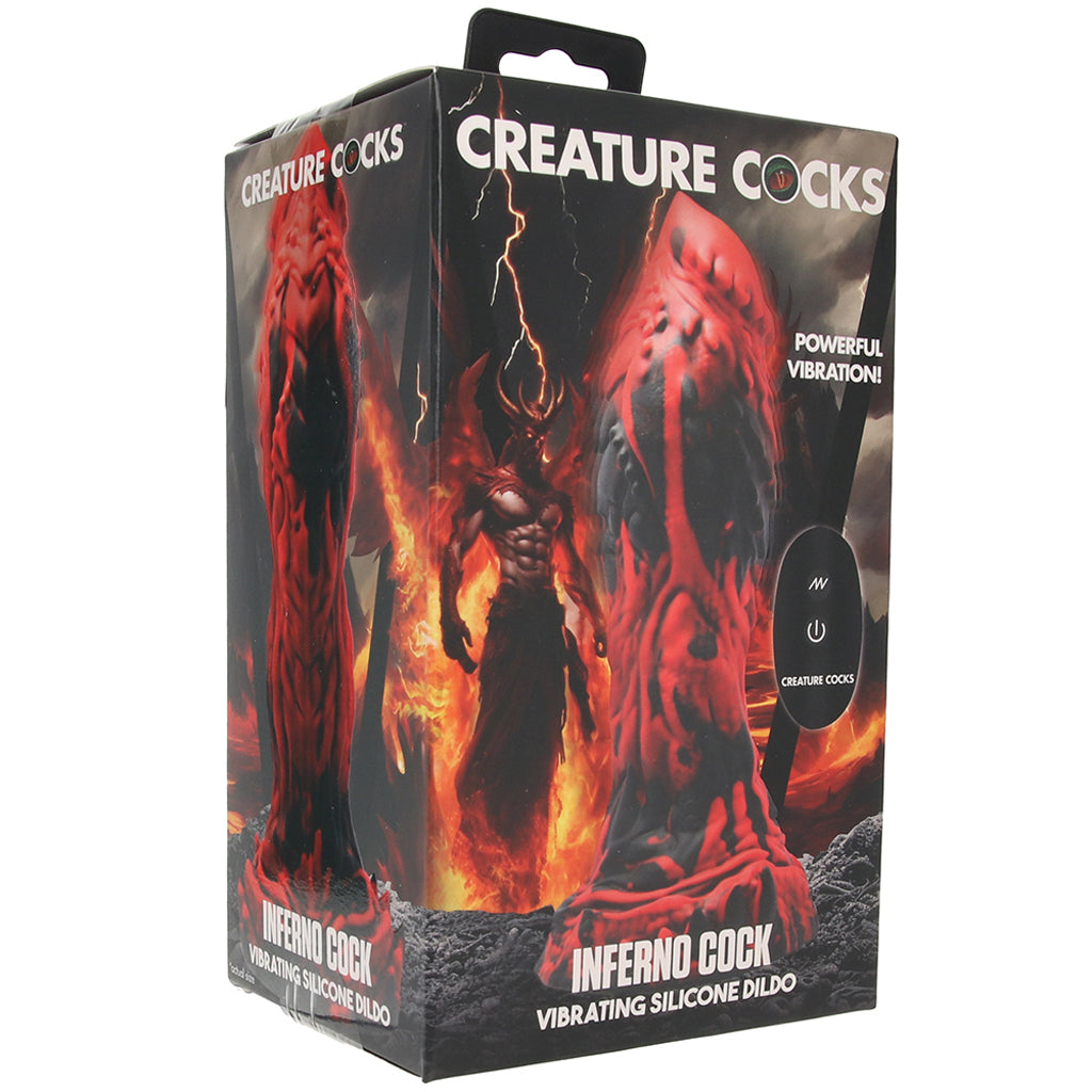 Creature Cocks Inferno Cock Vibrating Silicone Dildo - Tophatter's Adult Sex Toys Online Dildo Sex Toys > Fantasy Dildos - Tophatter Daily Deals