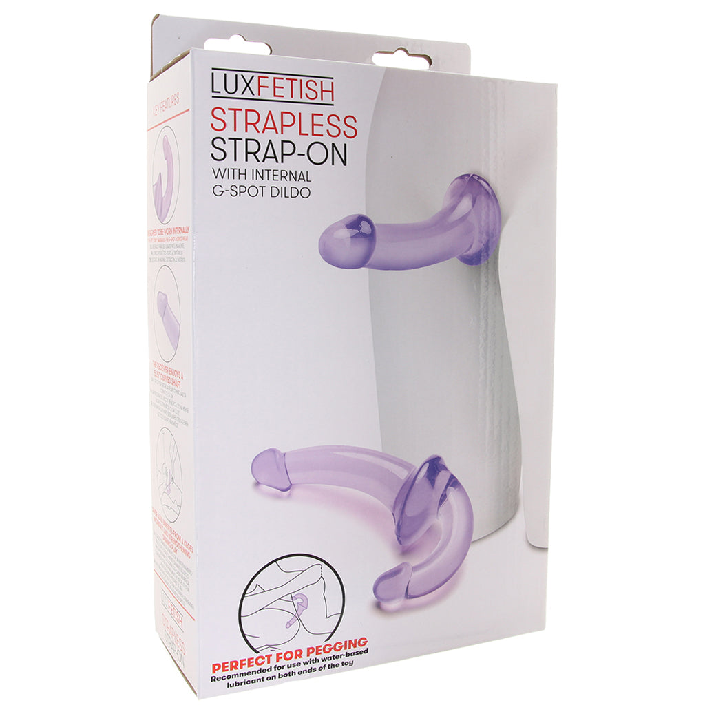 Strapless Strap-On Wearable Jelly Dildo in Purple Dildo Sex Toys > G-Spot Dildos - Tophatter Daily Deals