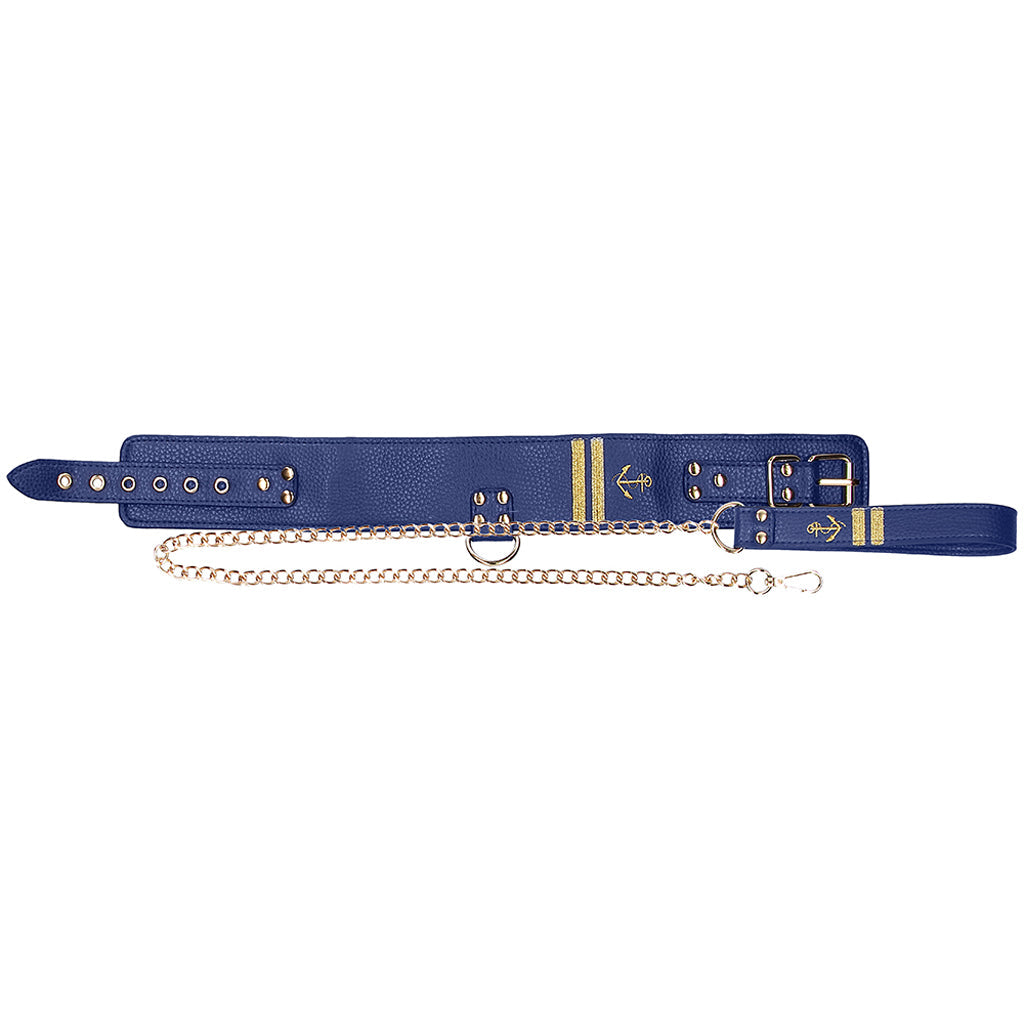 Ouch! Sailor Themed Collar with Leash Bondage and Fetish > Pleasure Masks and Dress Up Play - Tophatter Daily Deals