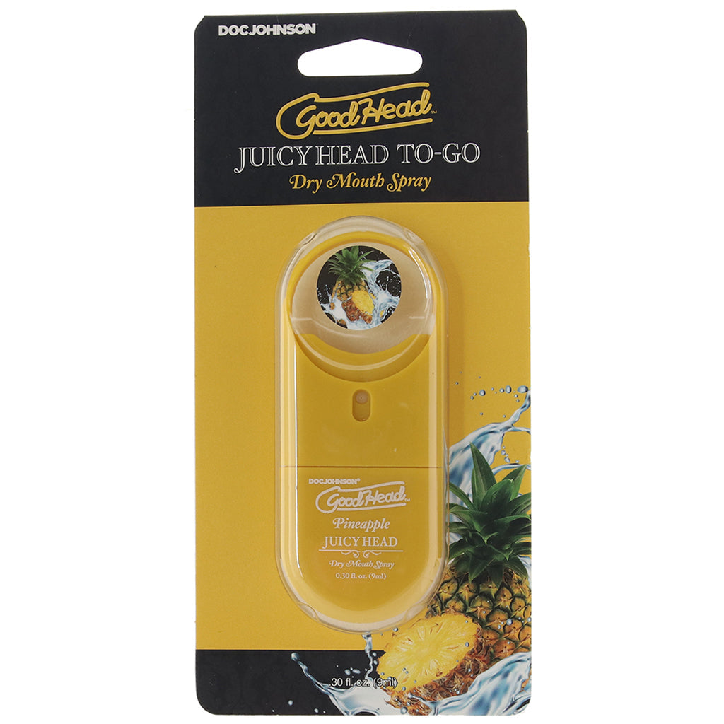 GoodHead Juicy Head Dry Mouth Spray To-Go in Pineapple - Tophatter's Adult Products Lubes and Lotions > Flavored Sex Lubes - Tophatter Daily Deals