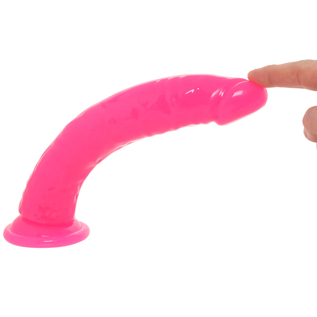 RealRock 9 Inch Glow-in-the-Dark Slim Dildo in Pink Dildo Sex Toys > Realistic Dildos - Tophatter Daily Deals