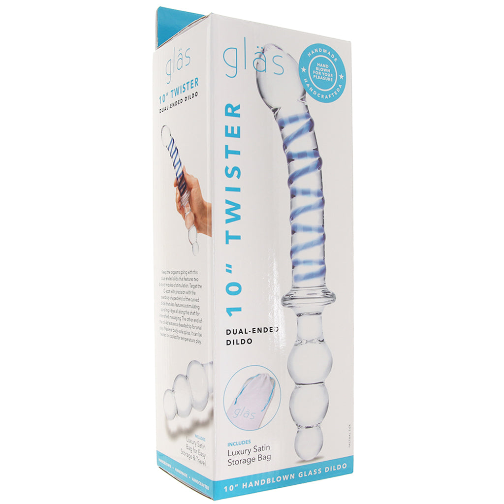 gläs Twister 10 Inch Dual Ended Glass Dildo Dildo Sex Toys > G-Spot Dildos - Tophatter Daily Deals