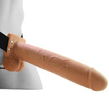 10 Inch Hollow Vibrating Strap-On with Remote in Tan Dildo Sex Toys > Strap-On and Harnesses - Tophatter Daily Deals