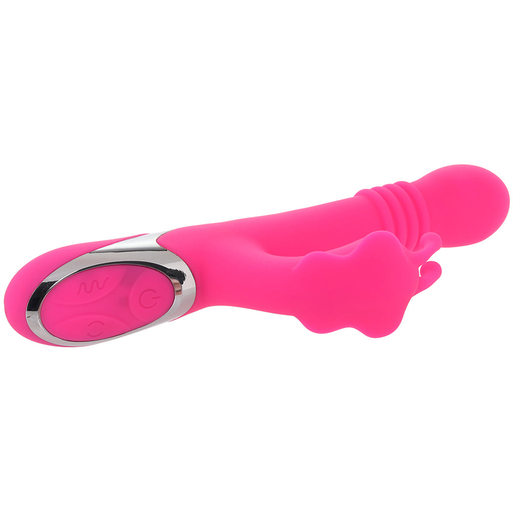 Enchanted Kissing Butterfly Thrusting Suction Rabbit Vibe - Tophatter's Adult Sex Toys Online Vibrators > Rabbit Vibrators - Tophatter Daily Deals