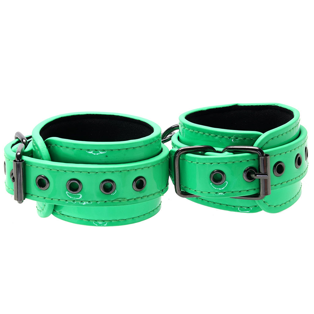Electra Play Things Wrist Cuffs in Neon Green Bondage and Fetish > Wrist and Ankle Cuffs - Tophatter Daily Deals