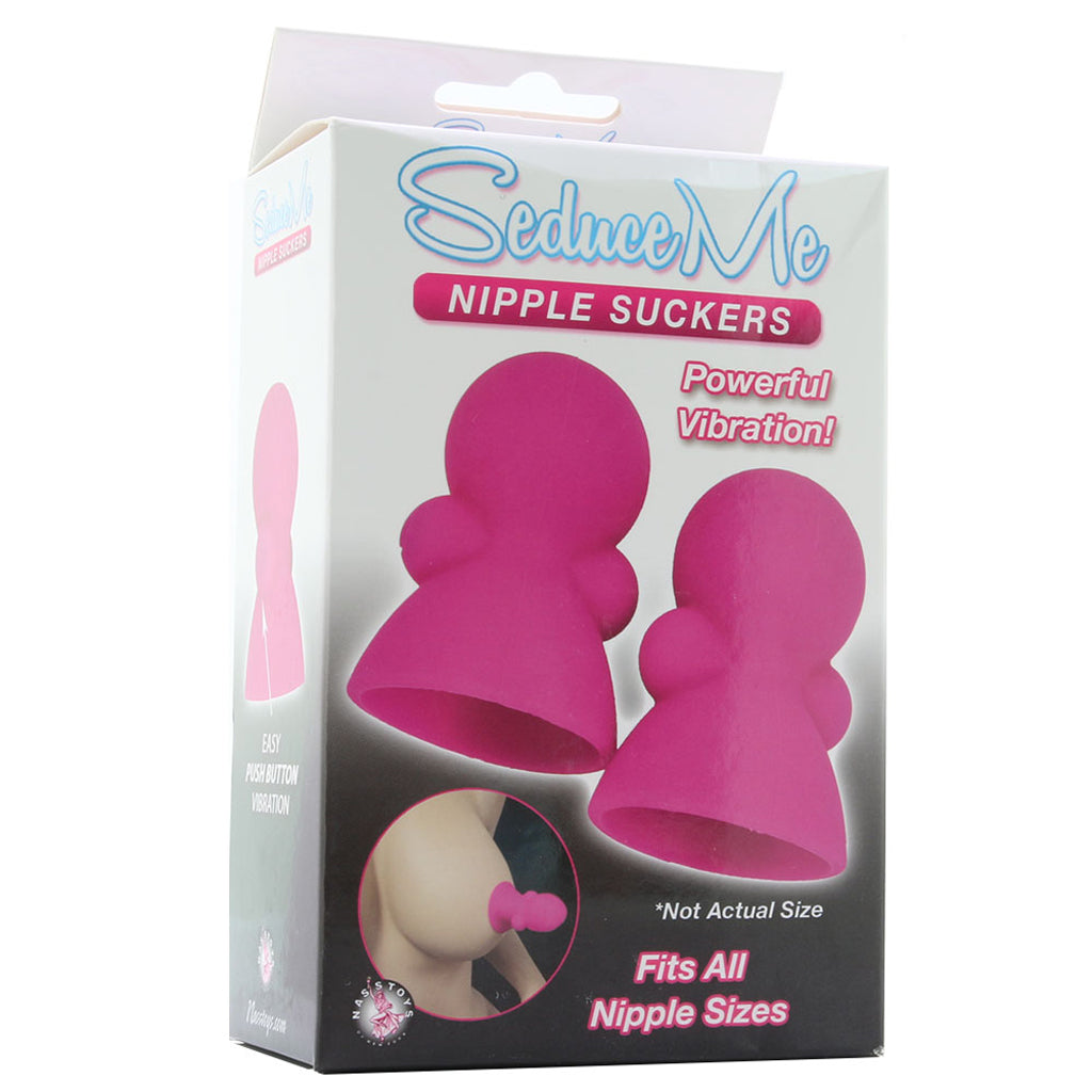 Seduce Me Vibrating Nipple Suckers in Pink Bondage and Fetish > Nipple Stimulators & Clamps - Tophatter Daily Deals