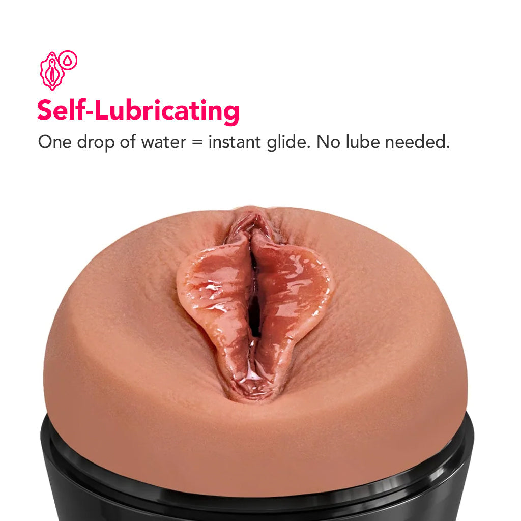 PDX Wet Pussies Super Flip-A-Pussy Over Stroker in Brown Male Masturbators > Pocket Strokers - Tophatter Daily Deals