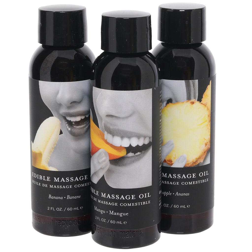 Edible Massage Oil Gift Set in Tropical - Tophatter's Adult Products Sensual Love > Massage - Tophatter Daily Deals