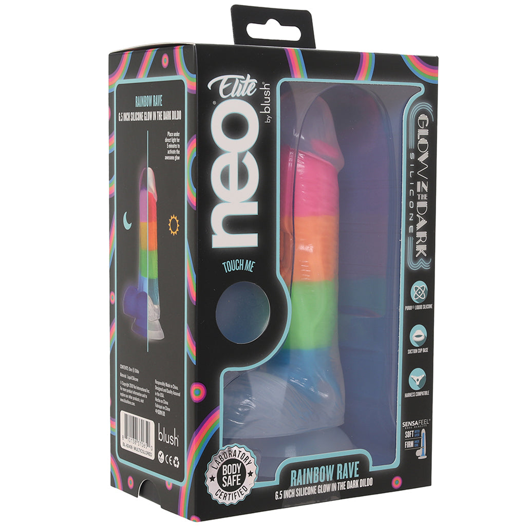 Neo Elite Rainbow Rave 6.5 Inch Dildo Dildo Sex Toys > Realistic Dildos - Tophatter Daily Deals