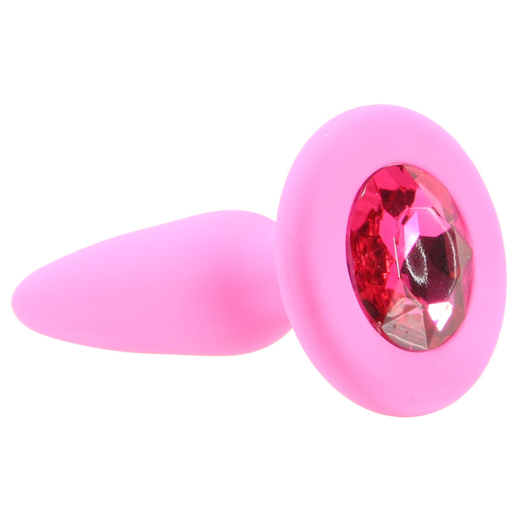 Glams Mini Pink Gem Silicone Butt Plug - Tophatter's Adult Products Anal Sex Toys > Butt Plugs - Tophatter Daily Deals