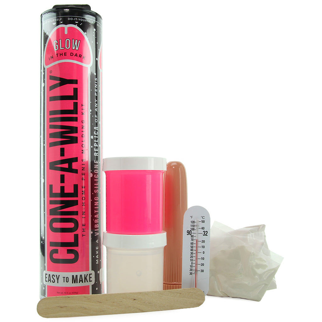 Clone-A-Willy Glow in the Dark in Hot Pink - Tophatter's Vibrator Deals Online Dildo Sex Toys > Realistic Dildos - Tophatter Daily Deals