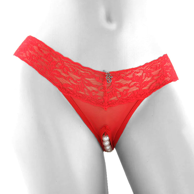 Stimulating Panties with Pearl Pleasure Beads Red /L Vibrators > Wearable & Panty Vibrators - Tophatter Daily Deals
