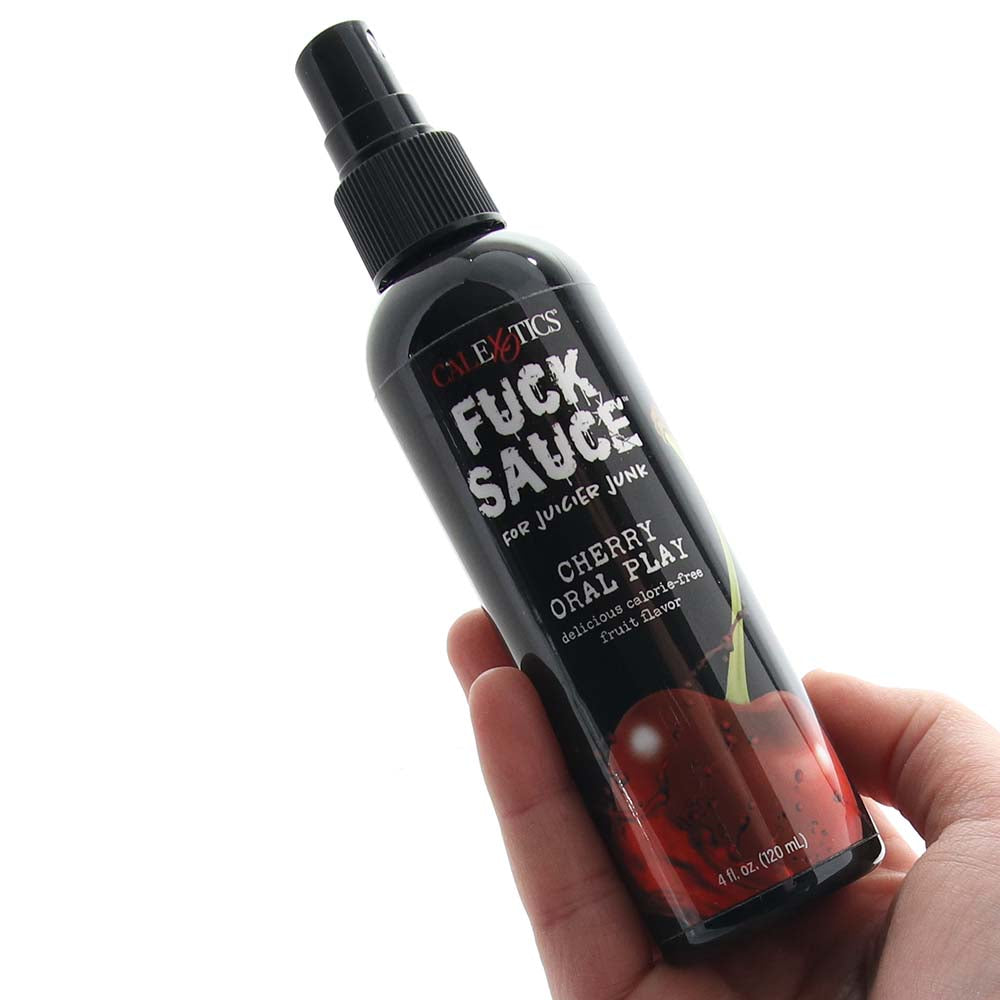 F**k Sauce Flavored Play Enhancer Spray 4oz in Cherry - Tophatter's Adult Sex Toys Online Lubes and Lotions > Female Enhancement - Tophatter Daily Deals