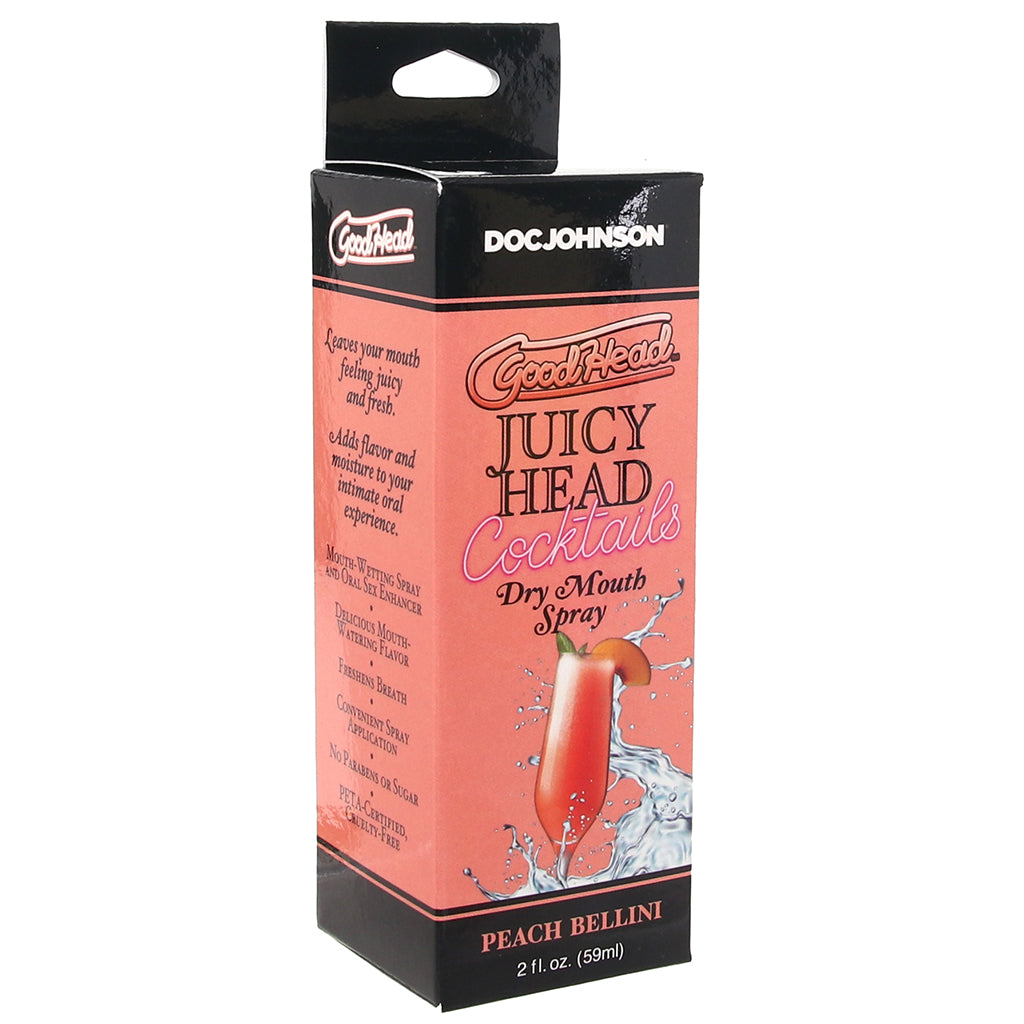 GoodHead Juicy Mouth Spray 2oz/59ml in Peach Bellini Lubes and Lotions > Flavored Sex Lubes - Tophatter Daily Deals